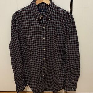 Ralph Lauren Men's Checkered Shirt - Black and Red